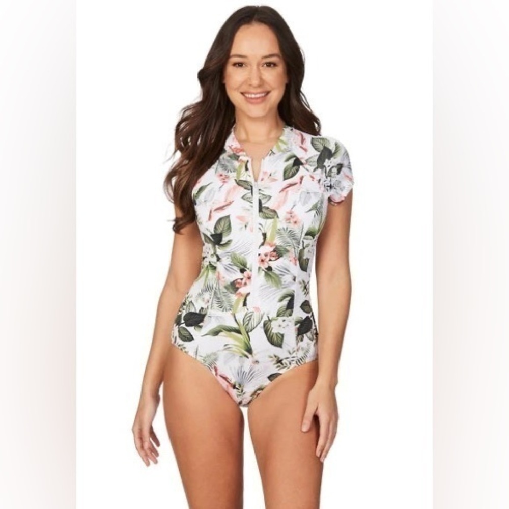 NWT Nip Tuck Swim Isle of Waimea Una Sun-Safe Swimsuit w/UPF50+ Sz 6